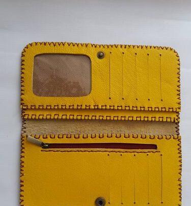 عکس کیف پول چرم دست دوز