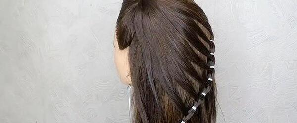 عکس بافت مو با حلقه تزیینی