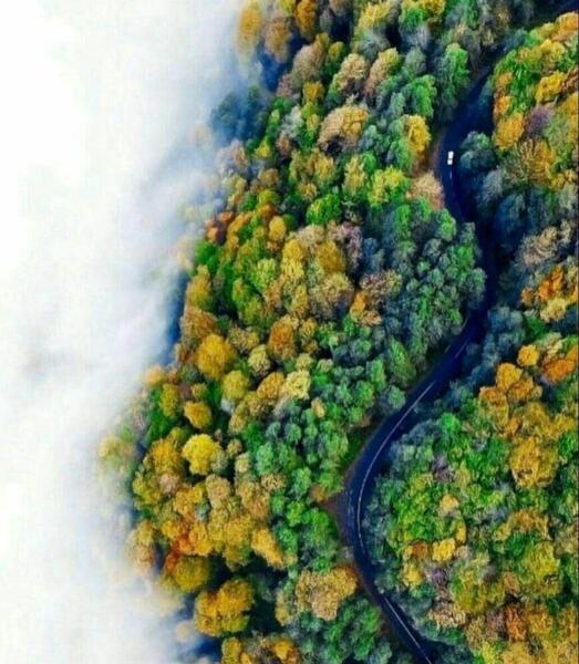 عکس جاده ی اسالم به خلخال