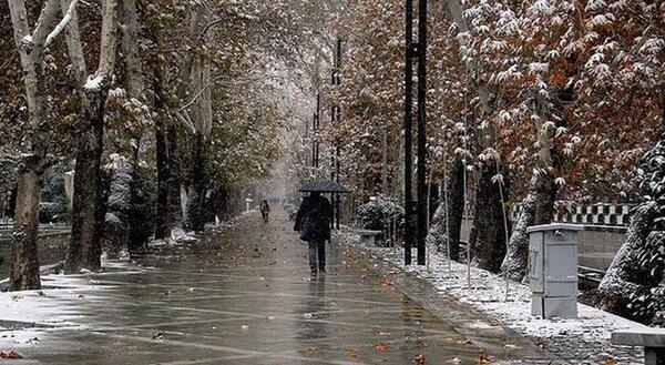 عکس باران تهران امروز