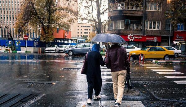 عکس باران تهران امروز