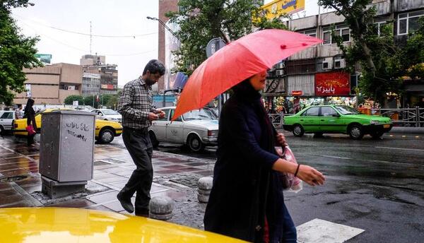 عکس باران تهران امروز