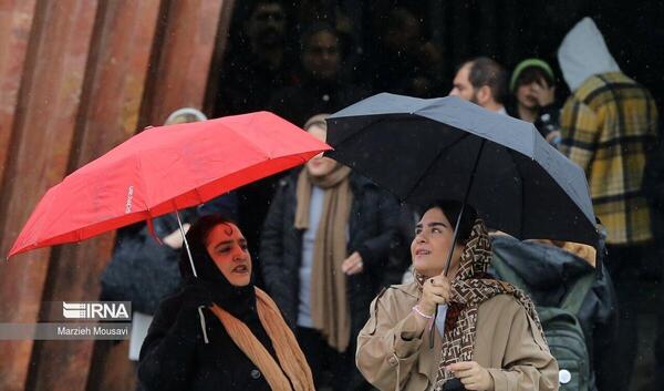 عکس باران تهران امروز