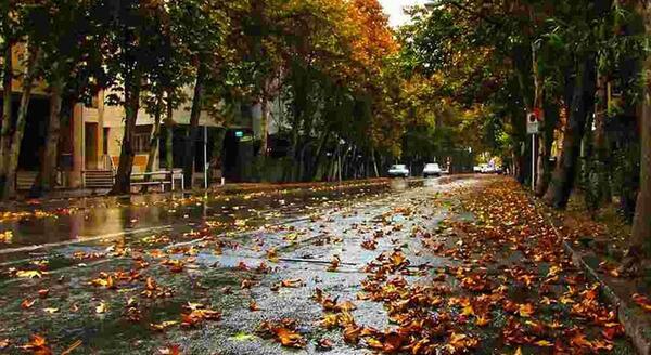 عکس باران تهران امروز