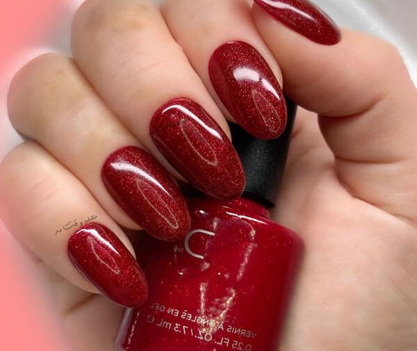 عکس ژلیش ناخن طبیعی قرمز