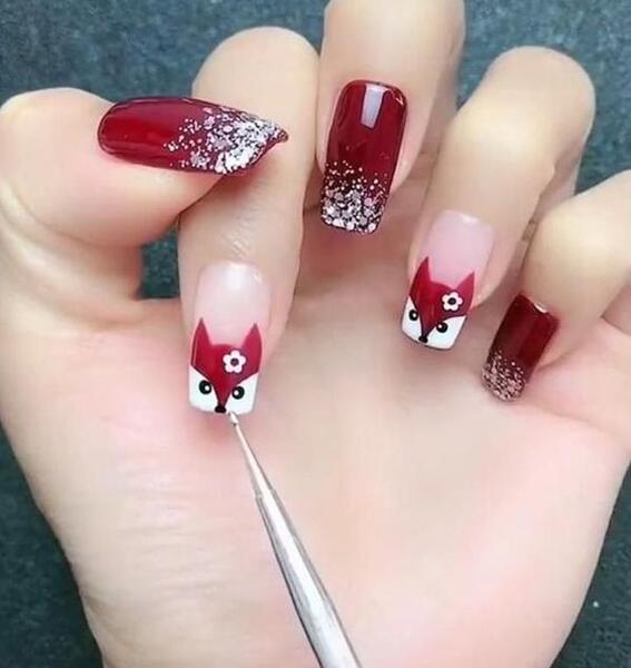 عکس ژلیش ناخن طبیعی قرمز