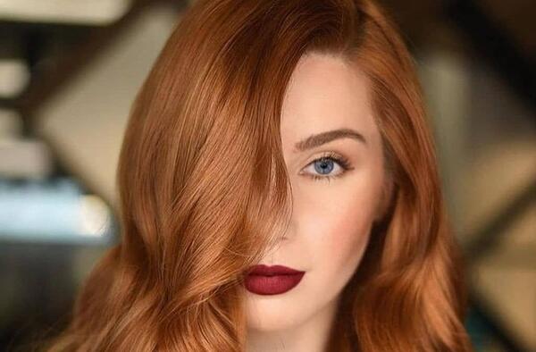 عکس رنگ مو نارنجی