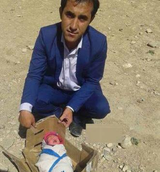 عکس نوزاد رها شده در اصفهان