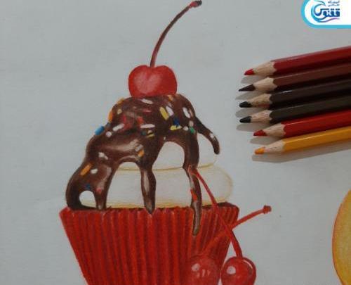 عکس مدل نقاشی با مداد رنگی پرنده