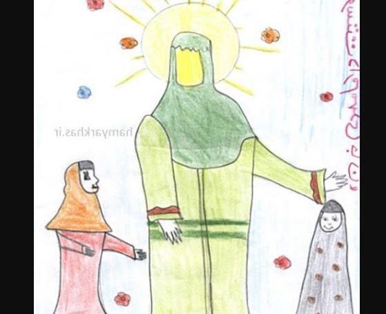 عکس نقاشی ساده امام