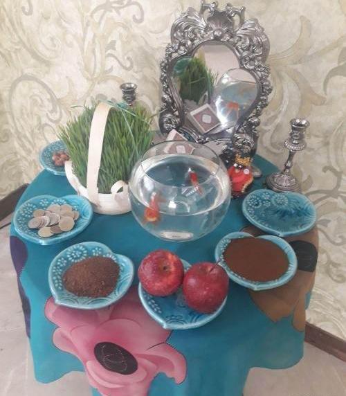عکس از سفره هفت سین طبیعی