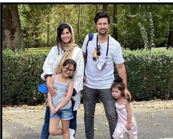 عکس حسین اکبری و همسرش