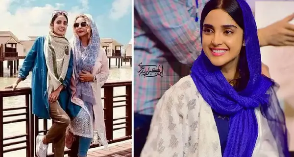 عکس الهه حصاری با خانواده اش