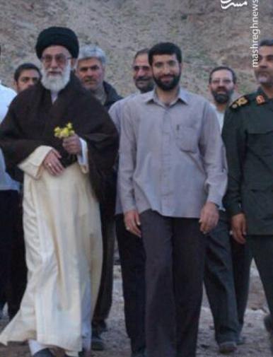 عکس حاج قاسم کنار رهبری