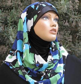 عکس آموزش دوخت مقنعه گره ای