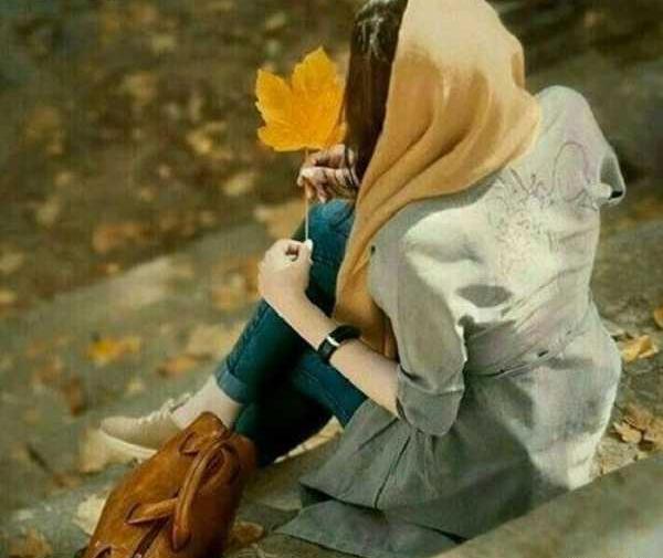 عکس پاییزی دخترونه غمگین