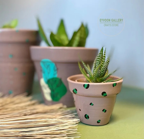 عکس نقاشی گل توی گلدون