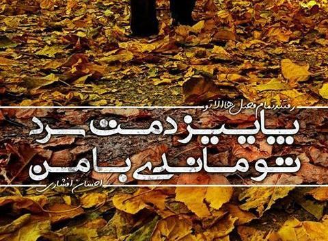 عکس نوشته زیبا ی پاییزی