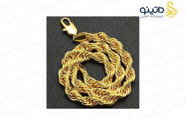 عکس زنجیر طلا طنابی