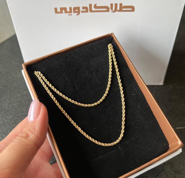 عکس زنجیر طلا طنابی