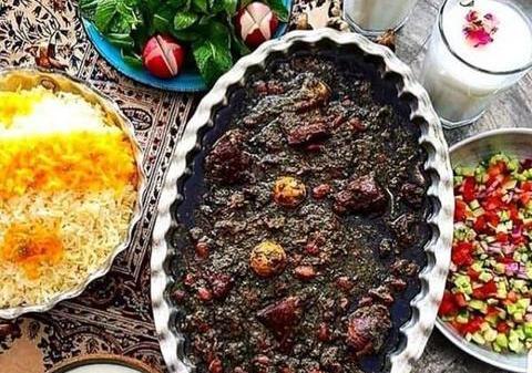 عکس قورمه سبزی با پلو