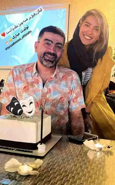 عکس آزاده نامداری با همسرش