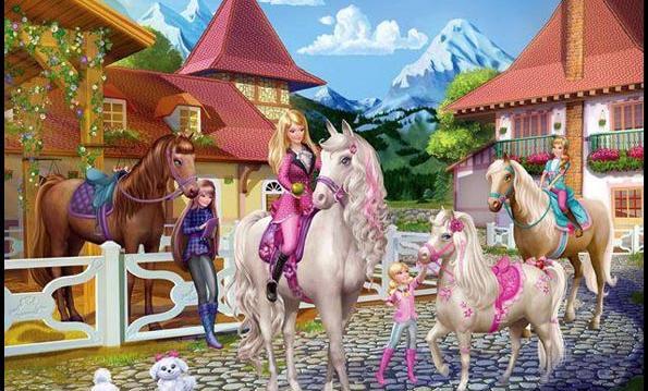 عکس باربی اسب سوار