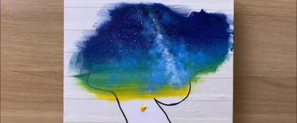 عکس نقاشی دختر نیم رخ
