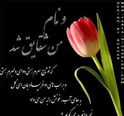 عکس نوشته گل لاله