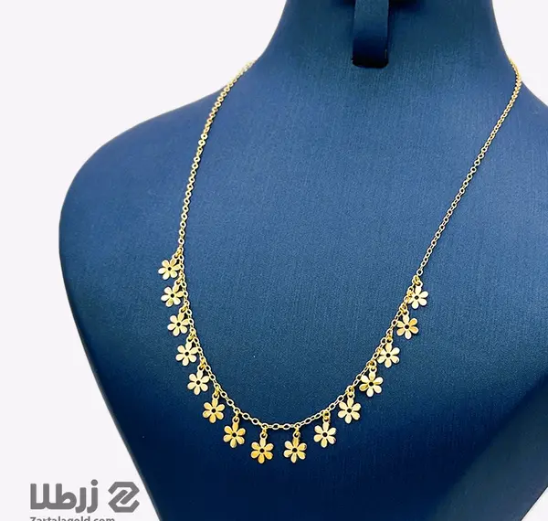 عکس گردنبند گل طلا