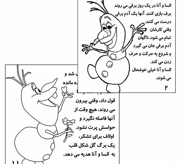 عکس آدم برفی برای رنگ آمیزی