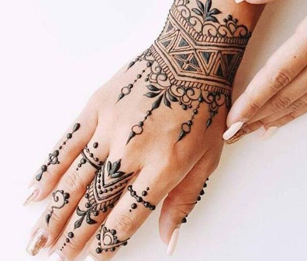 عکسهای طراحی حنا روی دست