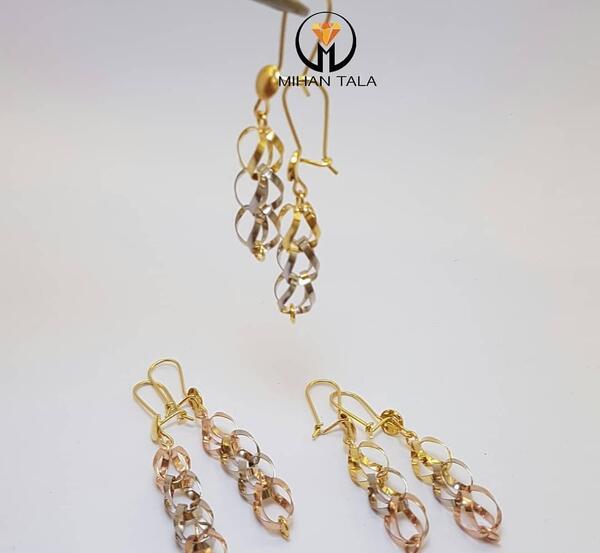 عکس گوشواره ریشه ای طلا