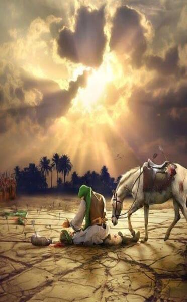 عکس امام حسین با ذوالجناح