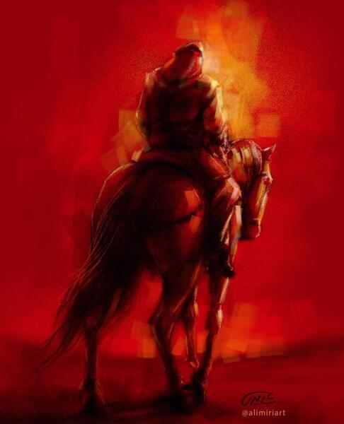 عکس امام حسین با ذوالجناح