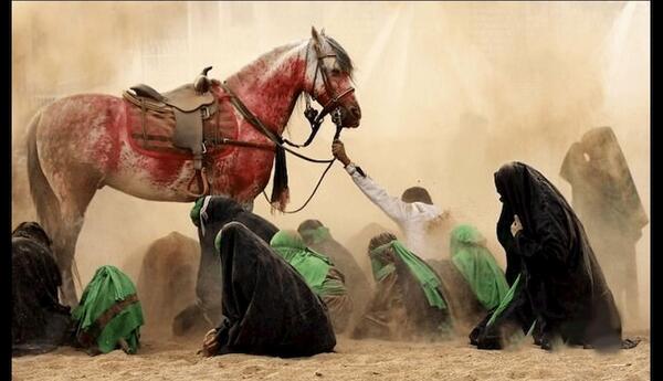 عکس امام حسین با ذوالجناح