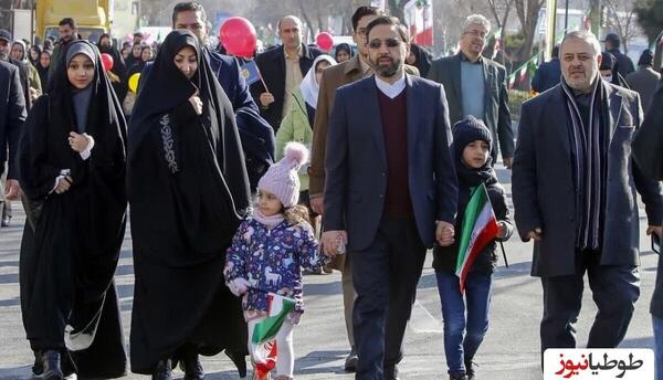 عکس همسر و فرزند حسین رضازاده