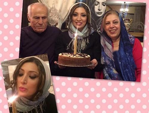 عکس نگار عابدی با فرزندش