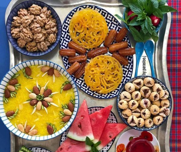 عکس چیدن زولبیا و بامیه