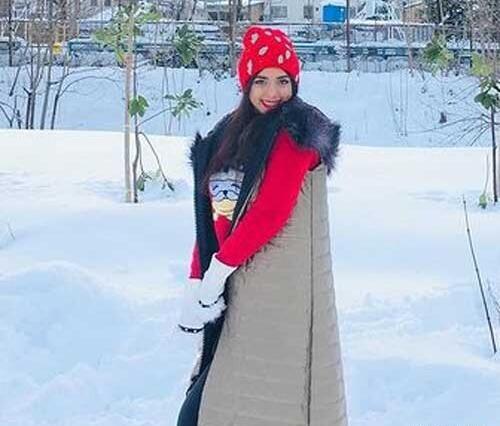 عکس سارا مقربی با همسرش