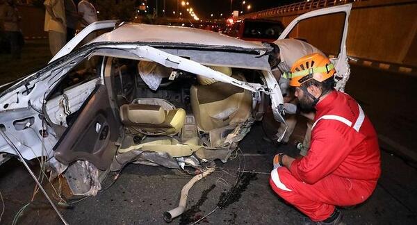 عکس پژو پارس تصادفی