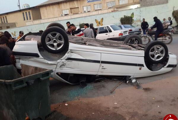 عکس پژو پارس تصادفی