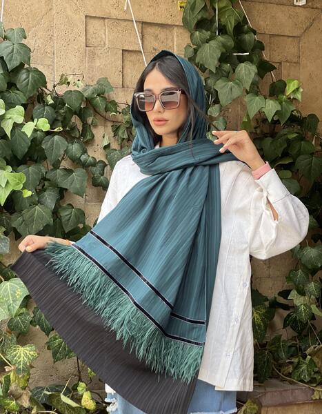 عکس شال سبز آبی