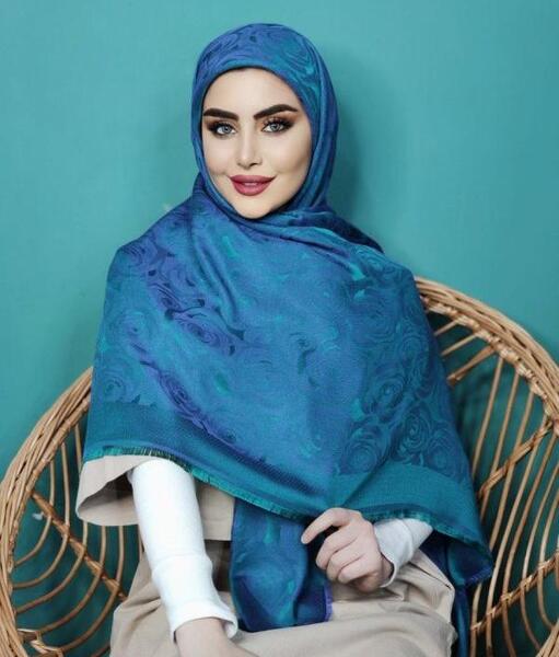 عکس شال سبز آبی