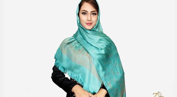 عکس شال سبز آبی