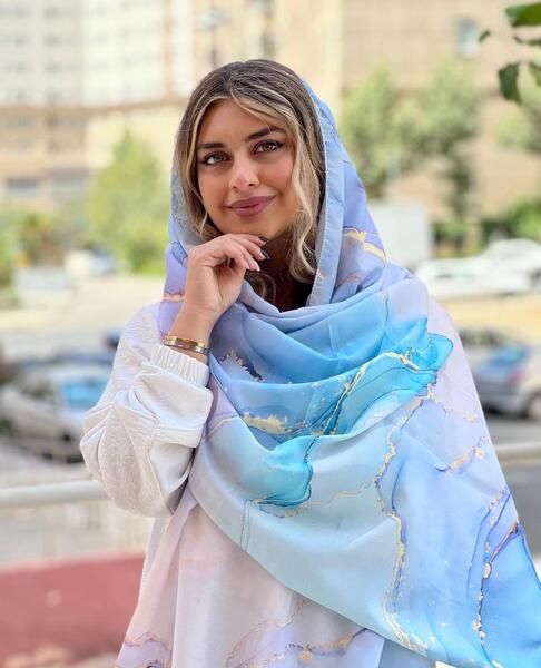 عکس شال سبز آبی