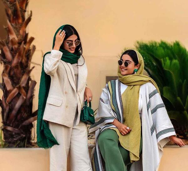عکس شال سبز آبی
