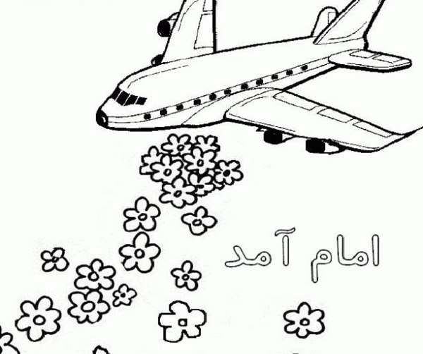 عکس طرح نقاشی هواپیما