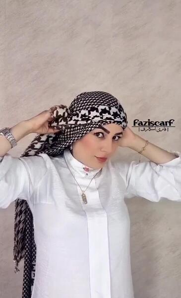 ژست عکس با چفیه دخترانه