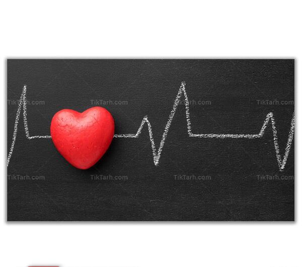عکس ضربان قلب سفید مشکی